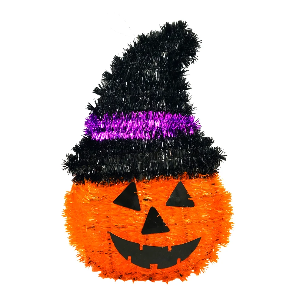 Adorno decorativo de calabaza con sombrero de escarcha, 35cm / y1210