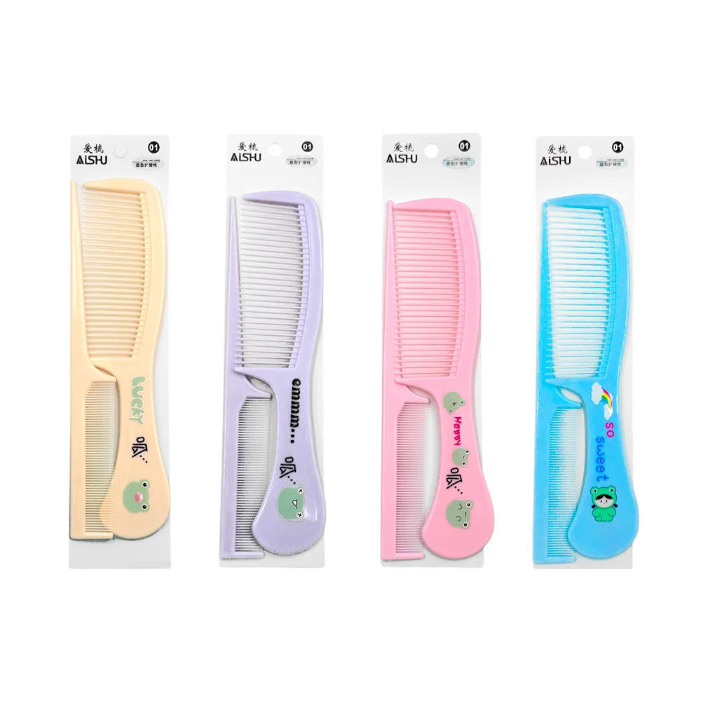 Blíster con 2 peines de diferentes medidas con frase y estampado kawa…