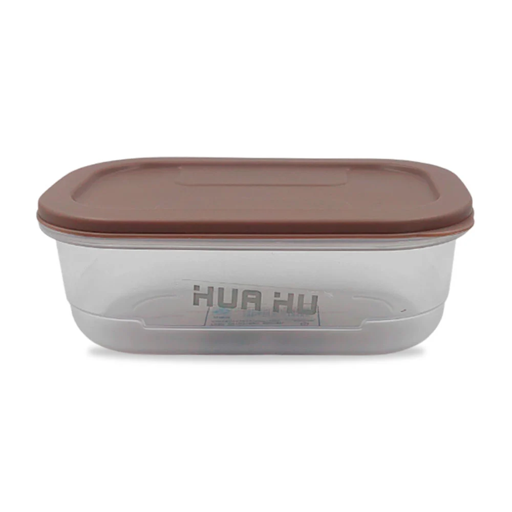 Tupper de plástico pequeño rectangular, con un compartimento / hua hu…