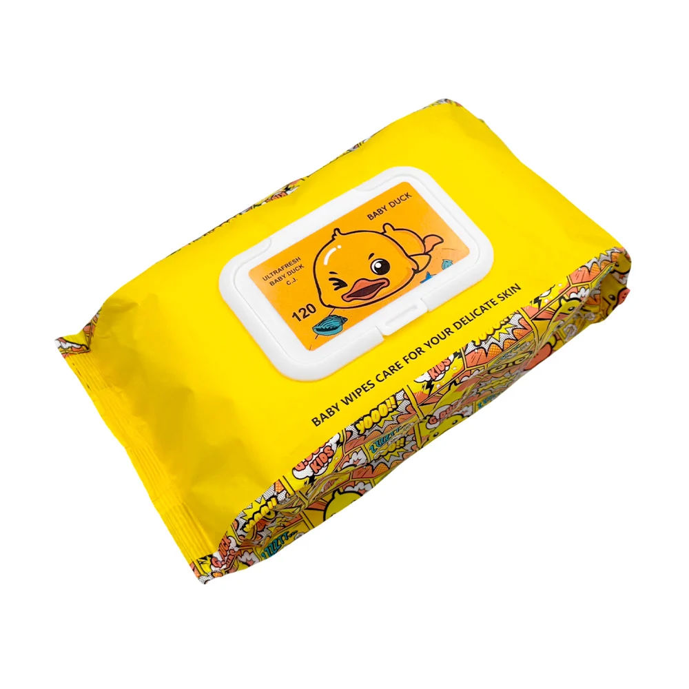 Paquete con 120 toallitas húmedas frescas para bebé / baby duck / zy-…