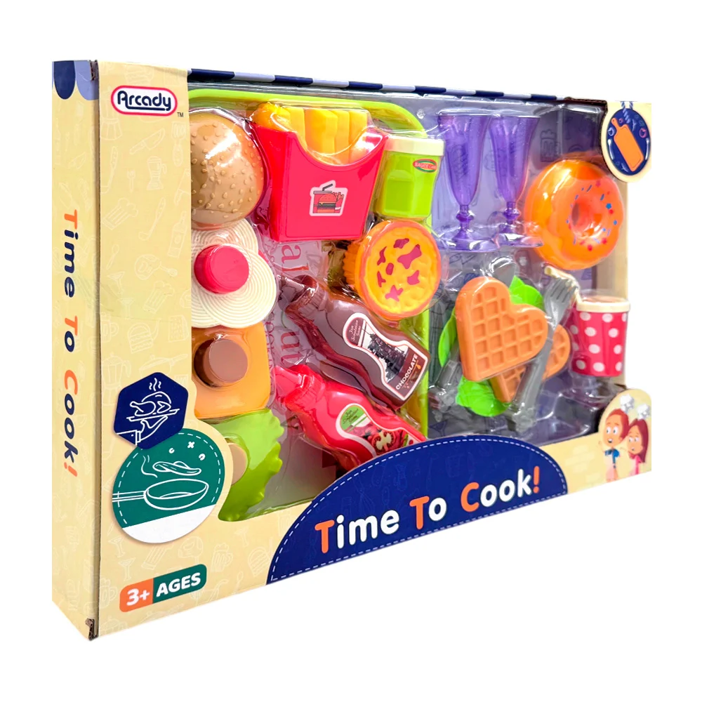 Set grande de comida rápida con hamburguesa, papas + accesorios / arz…