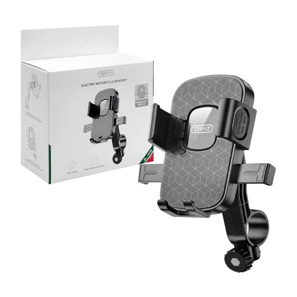 Soporte byz de plástico para celular adaptable y ajustable a manubrio…