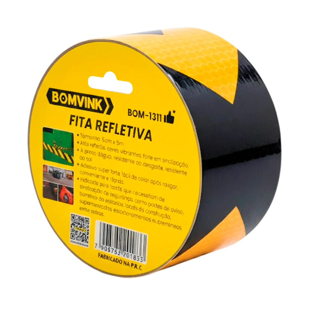 Rollo de cinta adhesiva reflejante con estampado de flechas / bom-131…
