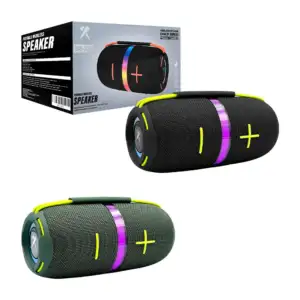 Bocina cilíndrica bluetooth con puerto usb-tf y luces rgb, varios col…
