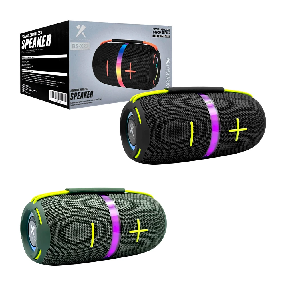 Bocina cilíndrica bluetooth con puerto usb-tf y luces rgb, varios col…