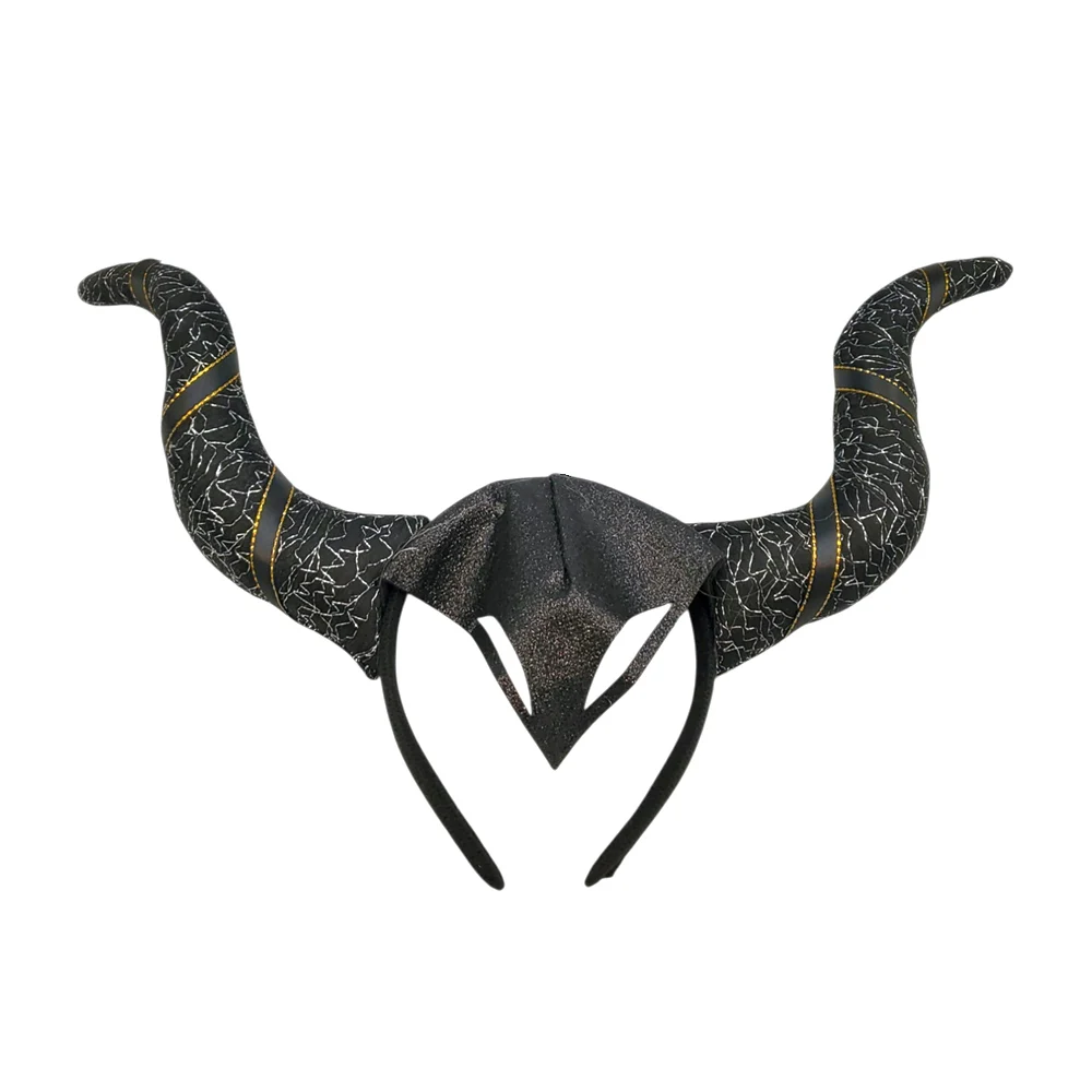 1pza Diadema de halloween con cuernos para disfraz y listón enredado …
