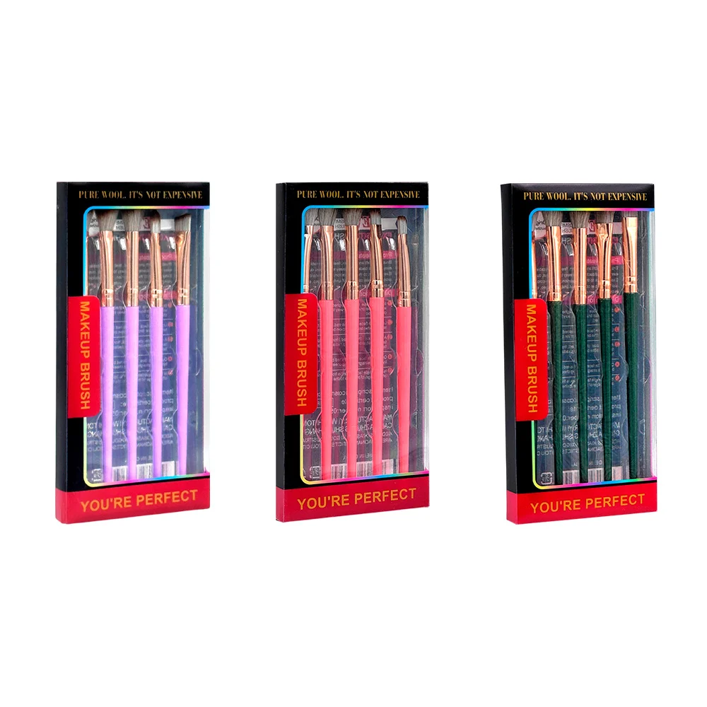 Paquete con 5 brochas para maquillaje de cerdas suaves / yoyo-c31