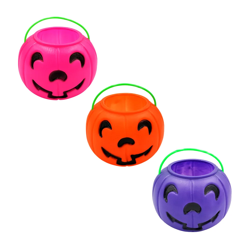 Calabaza mediana de halloween con cara feliz para pedir dulces, 10x13…