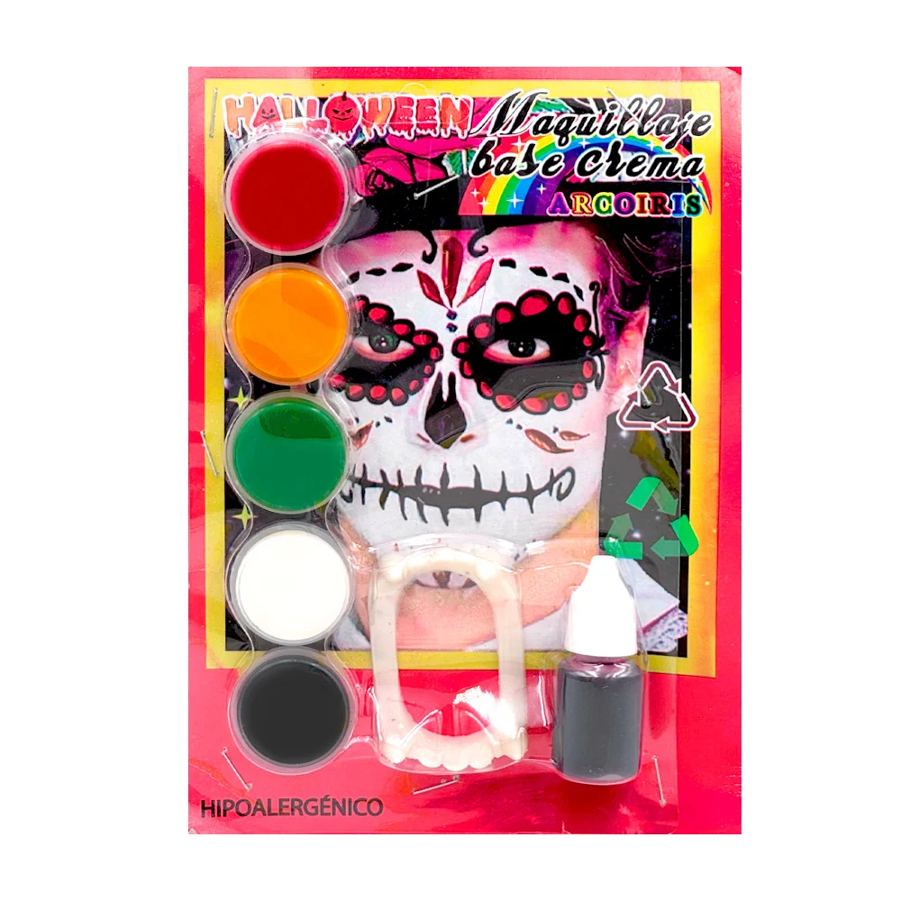 Maquillaje para Halloween mediano infantil con 5 pintura para la piel…