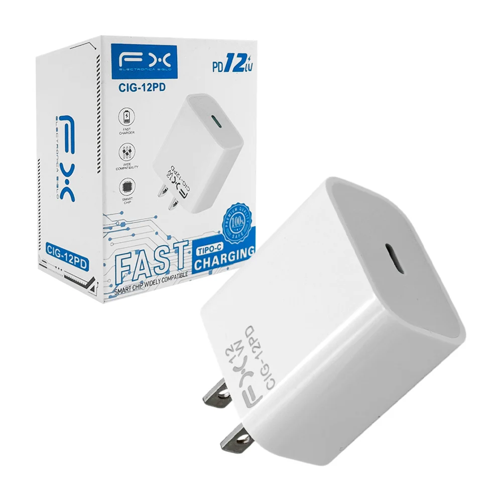 Cubo de carga rápida fx con puerto tipo c, 12w / charging / cig-12pd