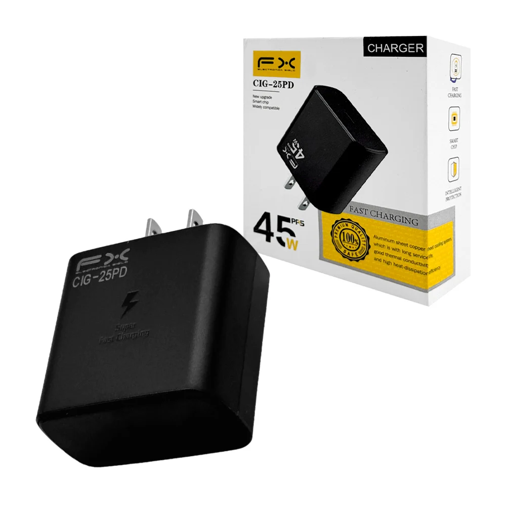 Cubo de carga rápida fx con puerto tipo c, 45w / charger / cig-25pd