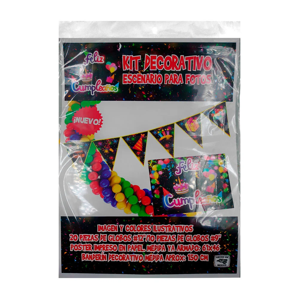 Kit decorativo de escenario para fotos con temática de feliz cumpleañ…