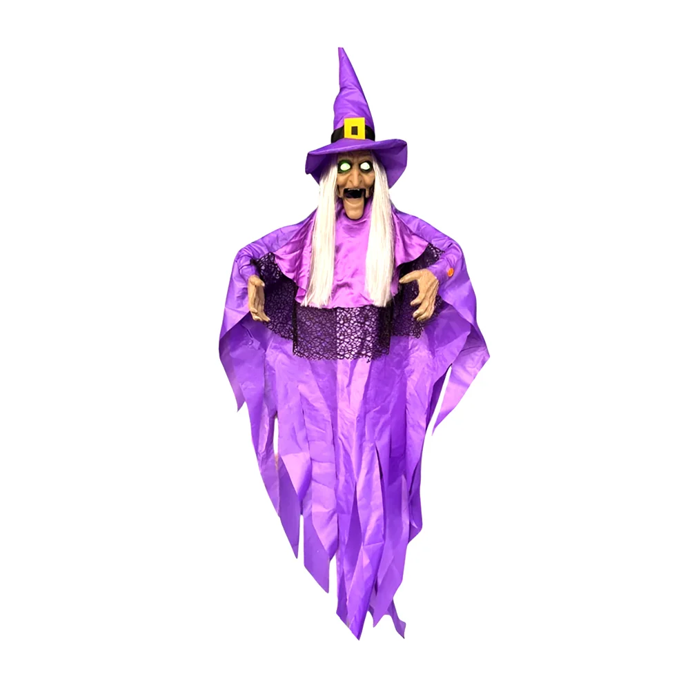 Adorno decorativo de bruja terrorífica con luz y sonido / gui-2740