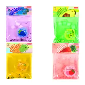 Bolsa con slime tipo jugo de fruta, varios colores / juice crystal mu…