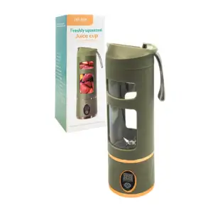 Vaso licuador para jugo, casero, recargable, con asa e indicador de p…
