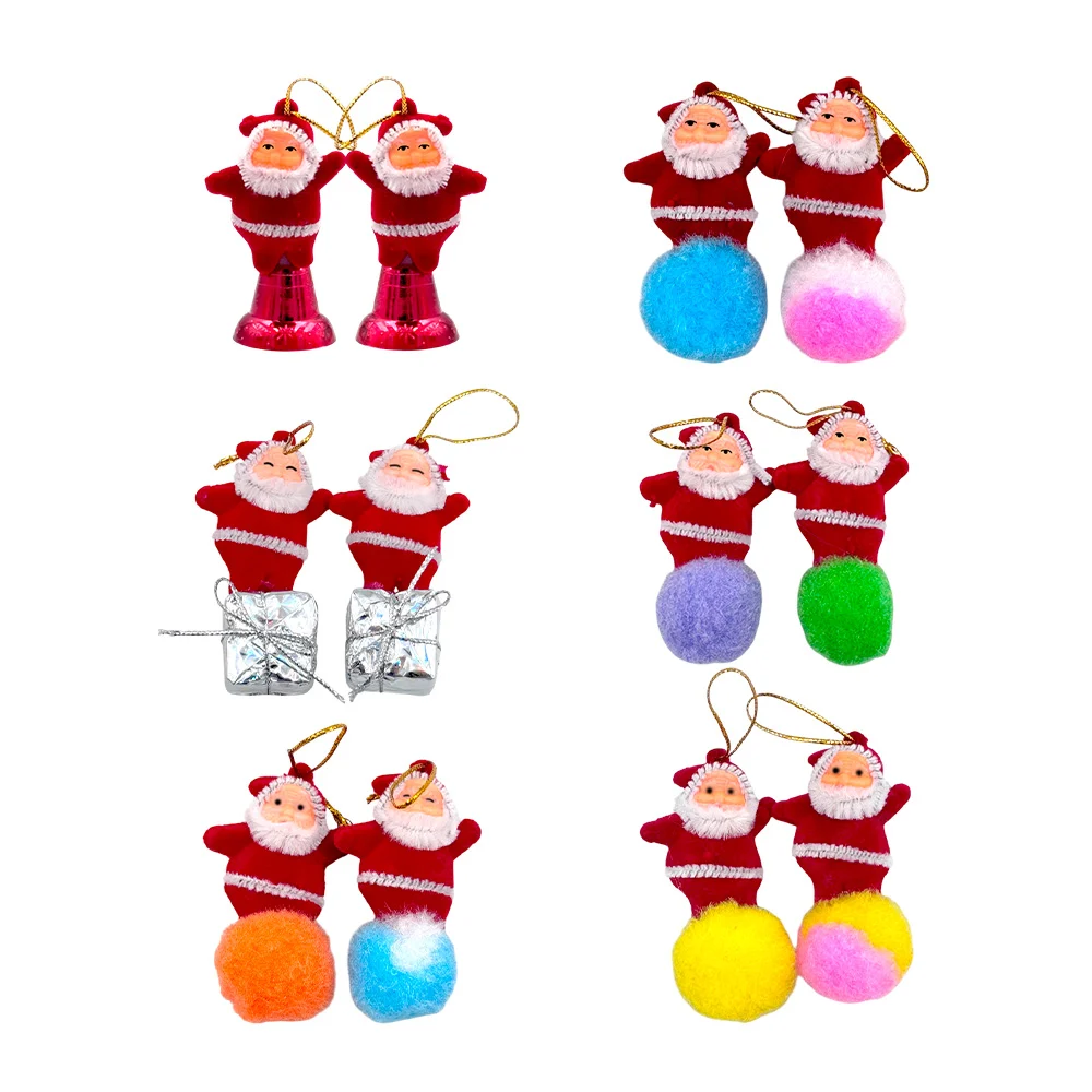 Blíster con 2 adornos navideños colgantes pequeños, con regalos y san…