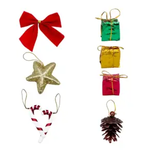 Paquete de 8 adornos navideños para árbol de navidad / christmas deco…