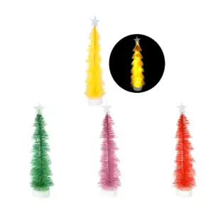 Árbol navideño decorativo, de 35cm y con base plástica led, colores v…