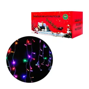 Serie / cascada mágica de 4m con cable transparente y 200 luces multi…