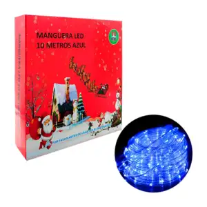 Manguera led de 10 metros en color azul para decoración navideña / j6…