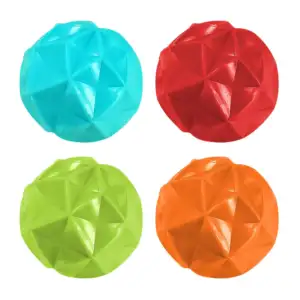 Pelota mordedera chillona con relieve de triángulos para mascotas, co…
