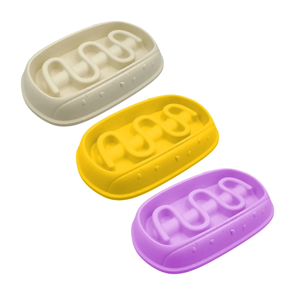 Plato anti asfixia ovalado para mascotas, color surtido / jr2654