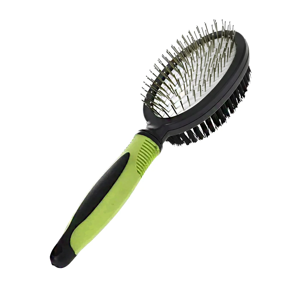 Cepillo grande doble cerdas suaves y metálicas, ergonómico / jr2698