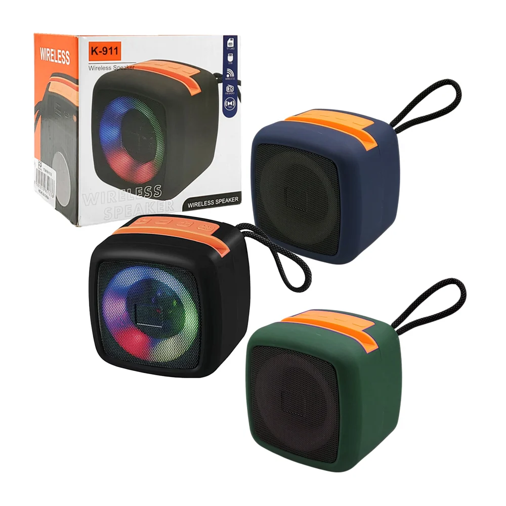 Bocina cuadrada bluetooth con soporte para celular, puerto usb-tf / k…