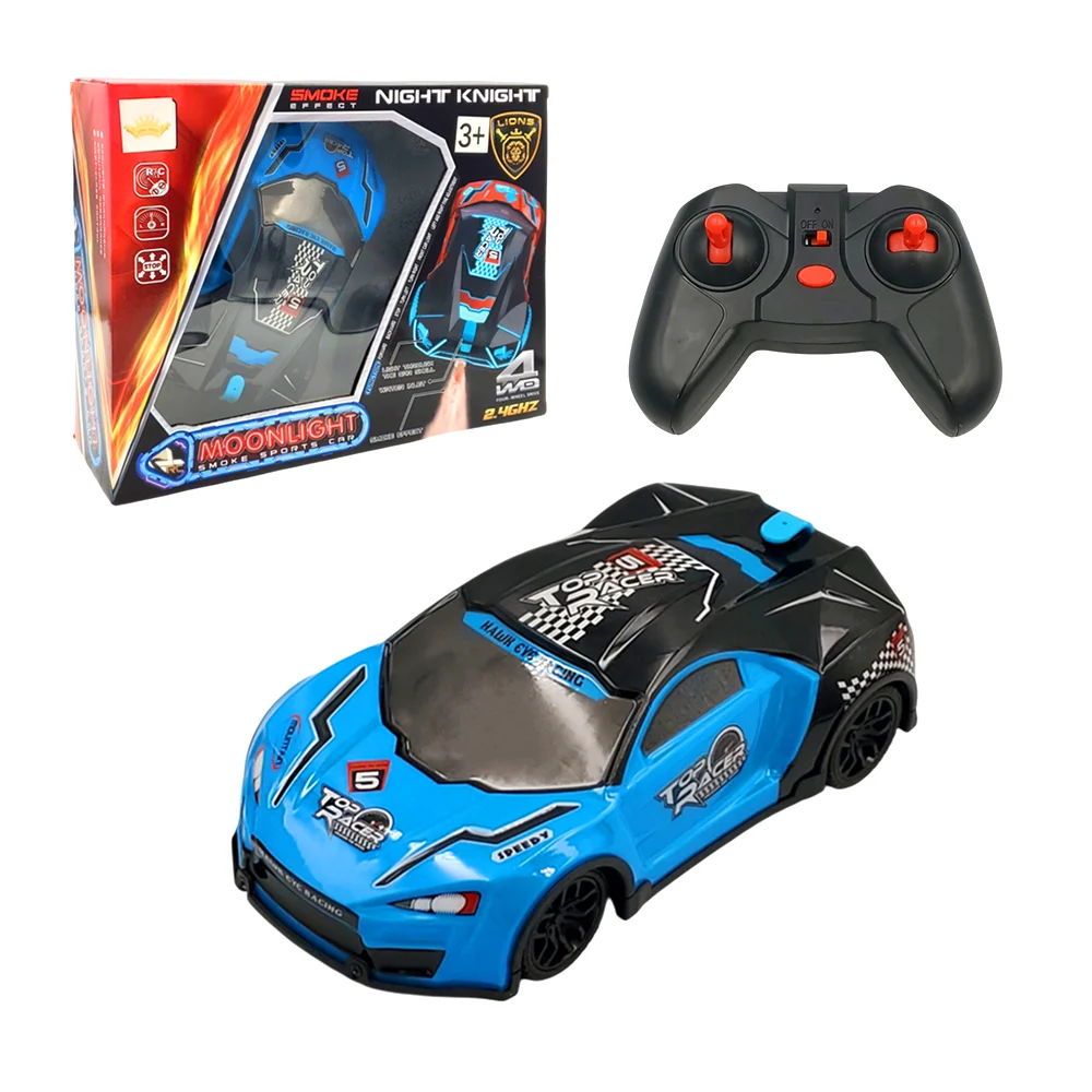 Carro deportivo a control remoto con lanzador de spray y luces / nigh…