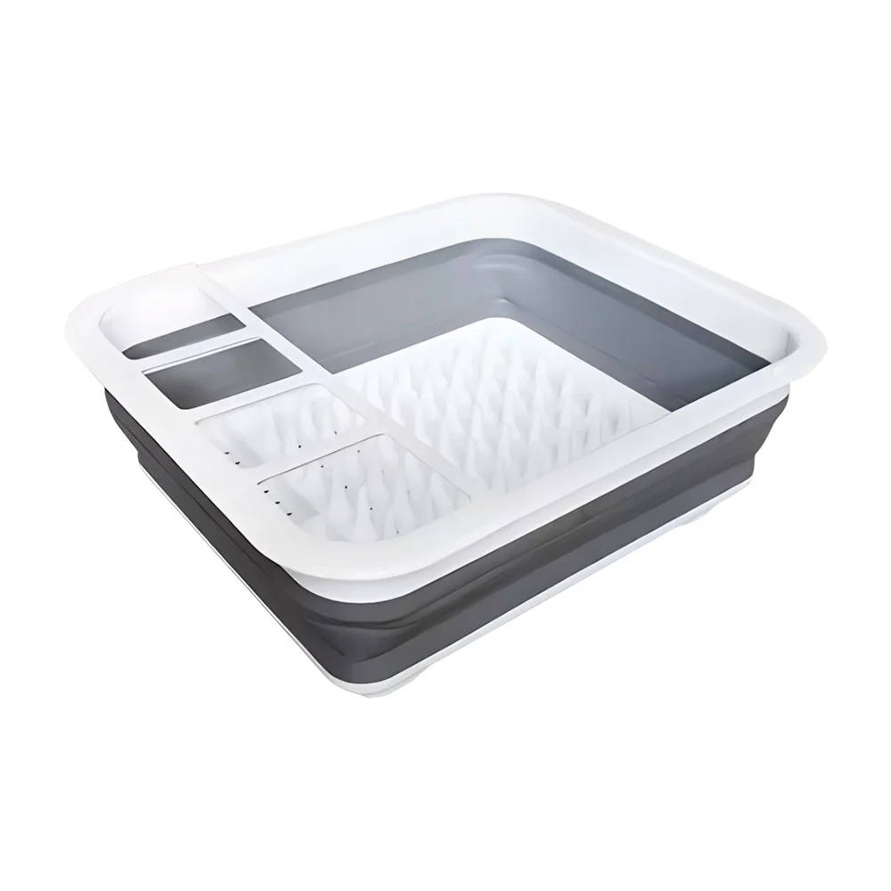 Escurridor plegable multifuncional rectangular de plástico y silicón,…