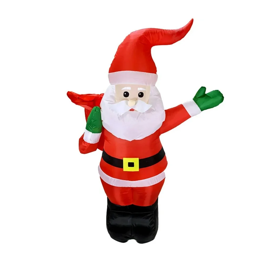 Inflable eléctrico navideño con diseño de santa claus, 1.5m + control remoto