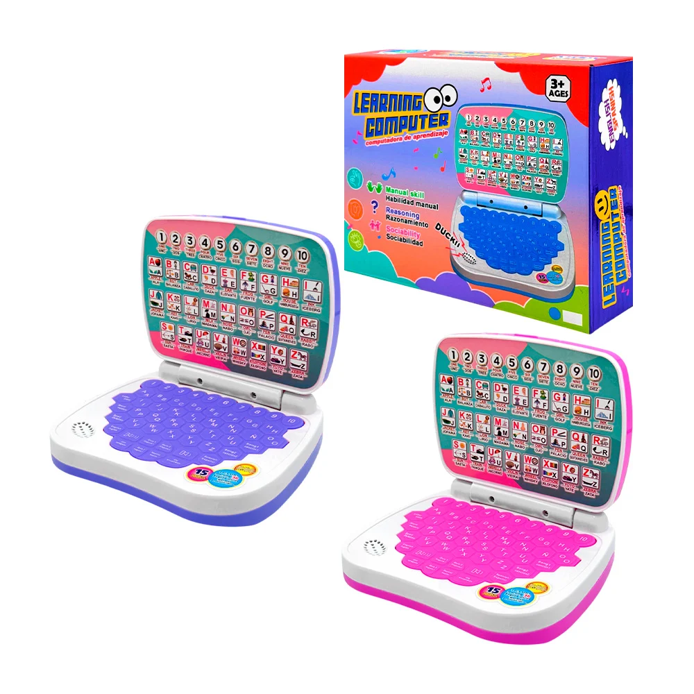 Mini computadora interactiva bilingüe con sonido / study game /learni…
