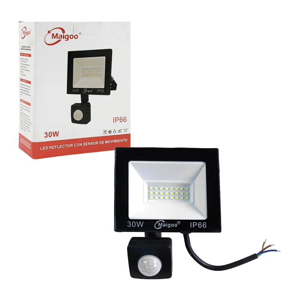 Reflector multivoltaje maigoo con sensor de movimiento, 20w - ip66 / …