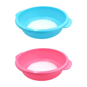 Colador grande, redondo, con mango de plástico liso, colores varios /…