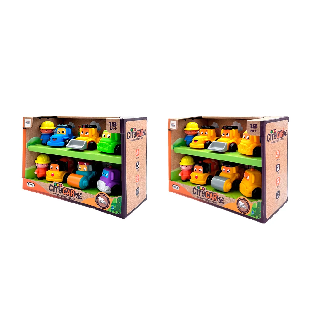 Paquete con 6 mini camiones de construcción infantiles + 2 constructo…