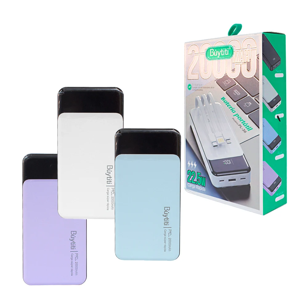 Power bank de 20000mah pantalla digital, múltiples puertos de carga, …