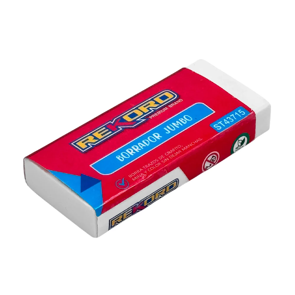 1pza borrador jumbo rekord blanco, 6.7x3x1cm / st43715