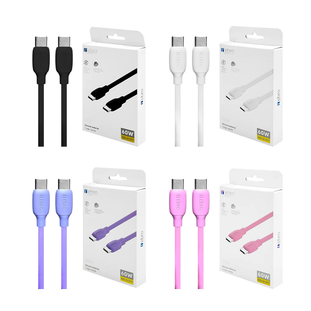 Cable nebro, usb-c a tipo c, transferencia de datos y carga 60w, 1 me…