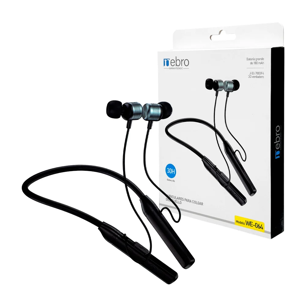 Audifonos deportivos nebro recargables 30horas de bateria, ergonómico…