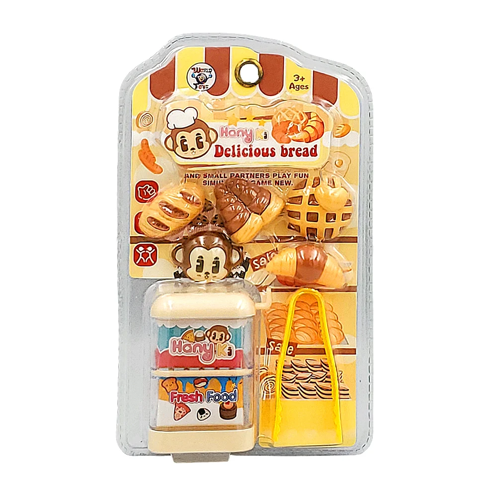 Blíster con mini accesorios para panadería, diseño de monos, variedad…