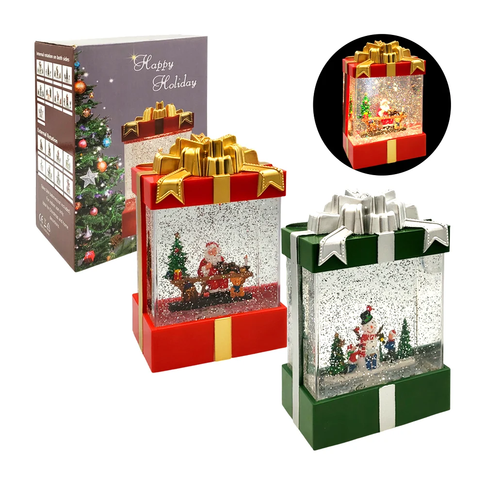 Adorno decorativo navideño músical con luz en forma de regalo, surtid…