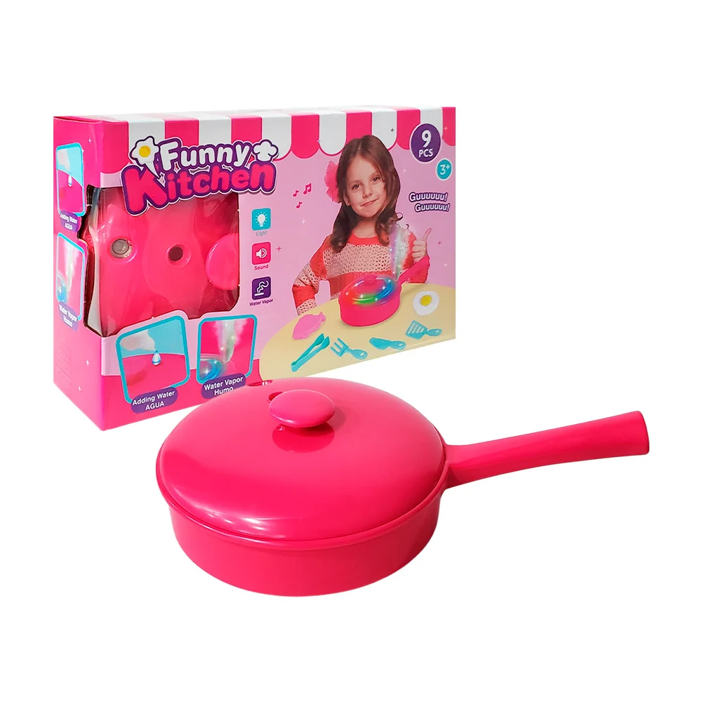 Sartén de juguete pequeña, de plástico con función de humidificador /…