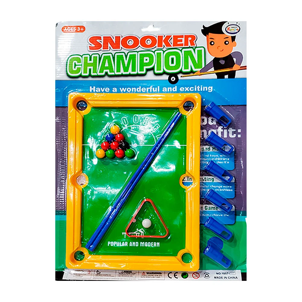 Juego de mesa, billar mediano armable + accesorios / snooker champion…
