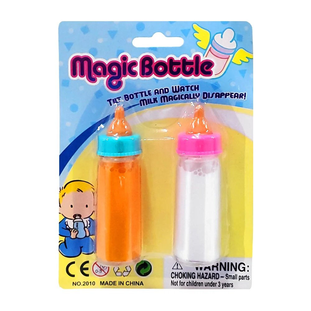 Blíster con 2 biberones / mamilas mágicas de juguete para muñecas / m…