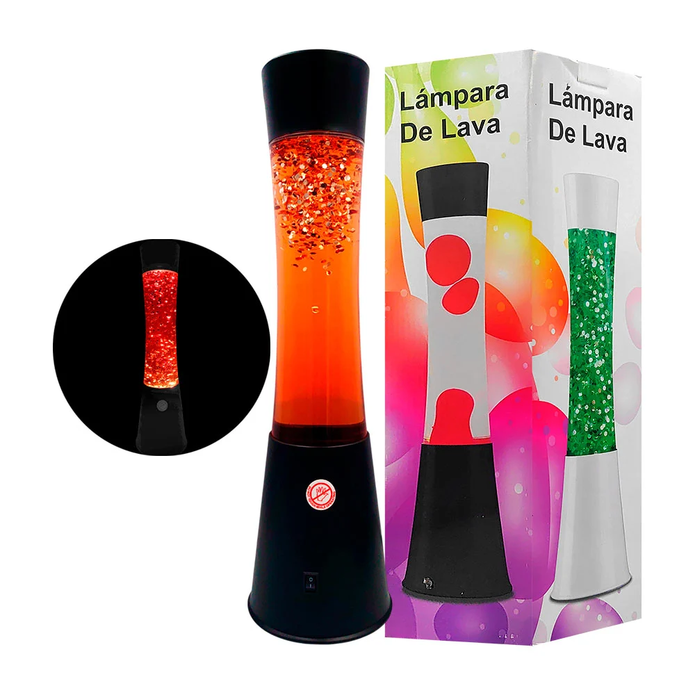 1pza Lámpara de glitter grande, con base negra de plástico, modelos v…