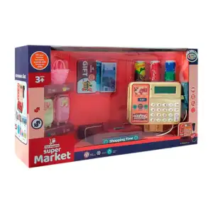 Set de juguete tipo supermercado con caja registradora, variedad de a…