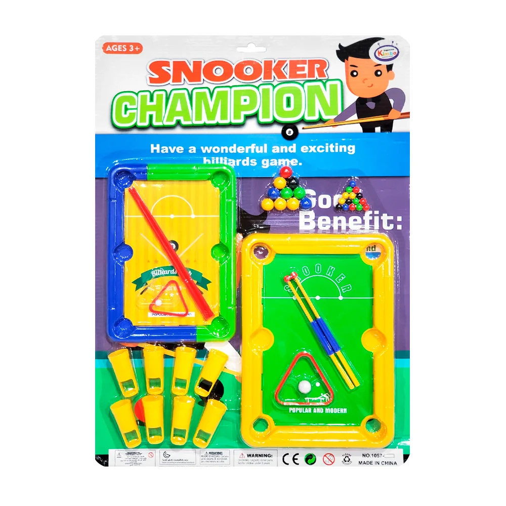Blìster con 2 mini tableros de billar, variedad de accesorios / snook…