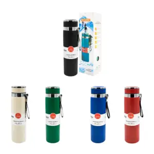 Botella termo 1000ml, diseño liso, cierre hermético con infusor + asa…