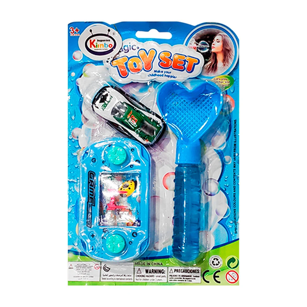 Blíster con vara de burbujas, juguete de agua y carrito / toy set / 2…