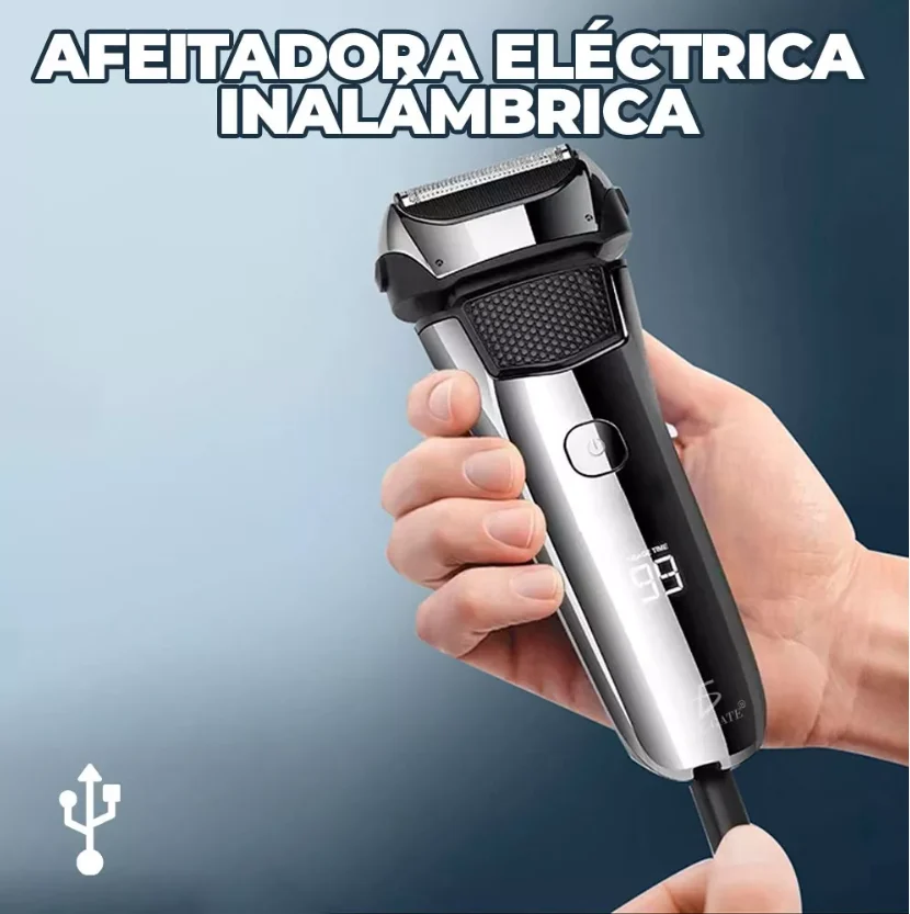 Máquina shaver ele-gate recargable para vello facial con pantalla led…